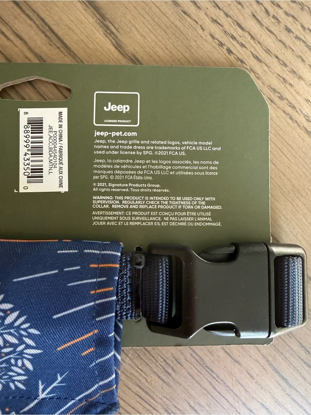 Jeep Backroads Dog Bandana - Navy Blue with Black Strap